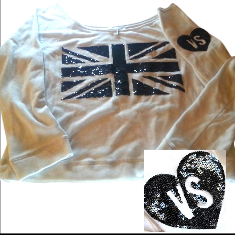 RARE Victoria Secret Collector's Sequin British Flag London Fashion Show FALL L